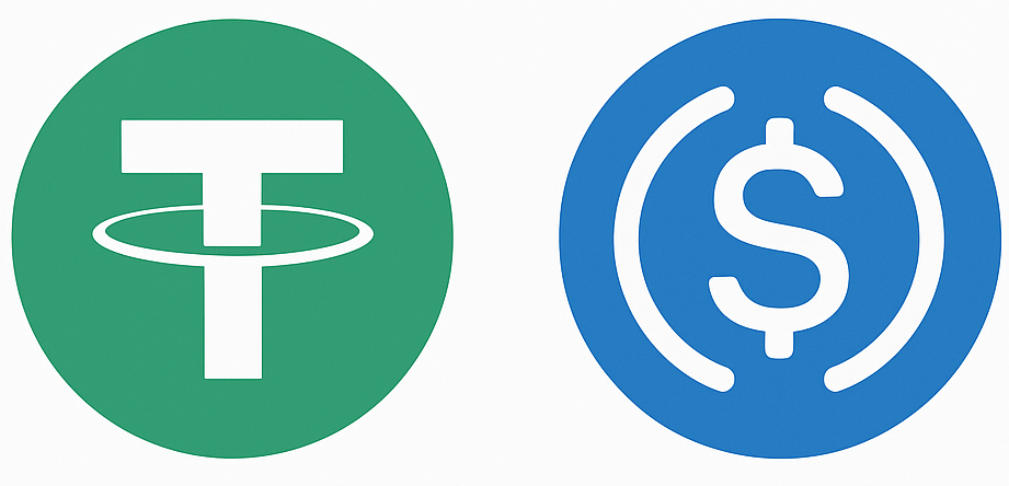 Representative images of stablecoins - USDT and USDC