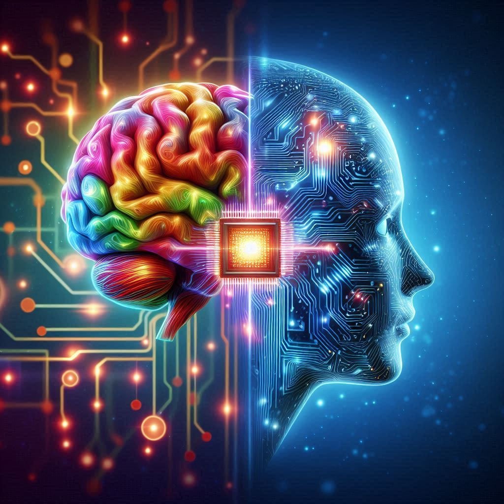 An image depicting AI creativity and human creativity?